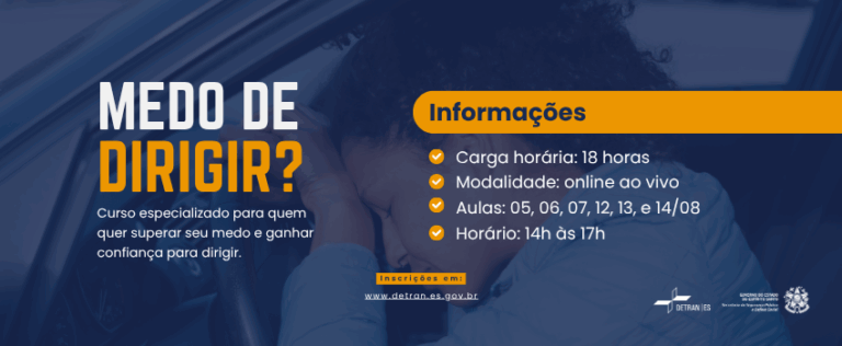 Detran|ES lança curso inédito para quem quer perder medo de dirigir