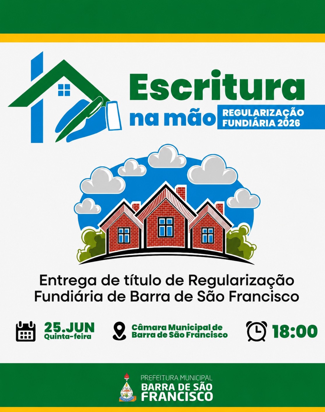 Leia mais sobre o artigo Prefeitura realizará nova entrega de títulos de propriedade para cerca de 60 famílias em Barra de São Francisco